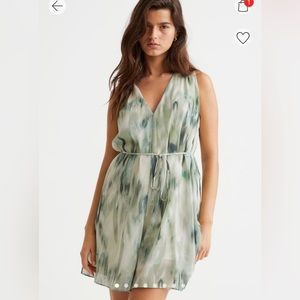 Chiffon Patterned Dress Romper